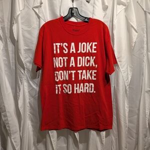 A8 Spencer's Bold Red Statement Tee NWOT